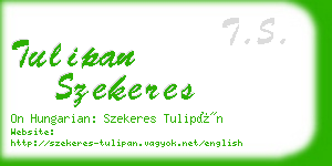 tulipan szekeres business card